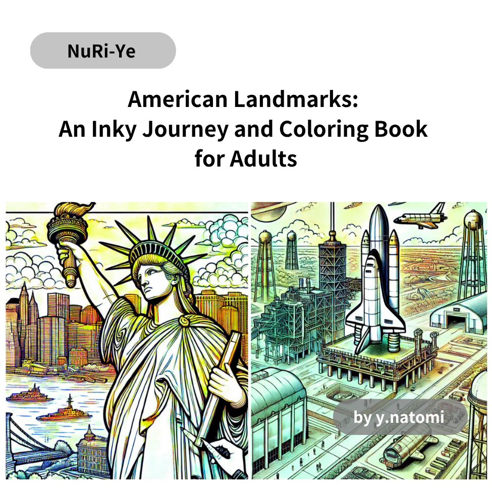 American Landmarks: An Inky Journey and Coloring Book for Adults