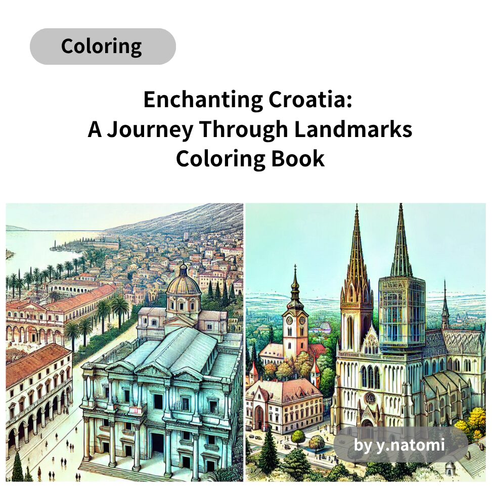 Enchanting Croatia: A Journey Through Landmarks Coloring Book
