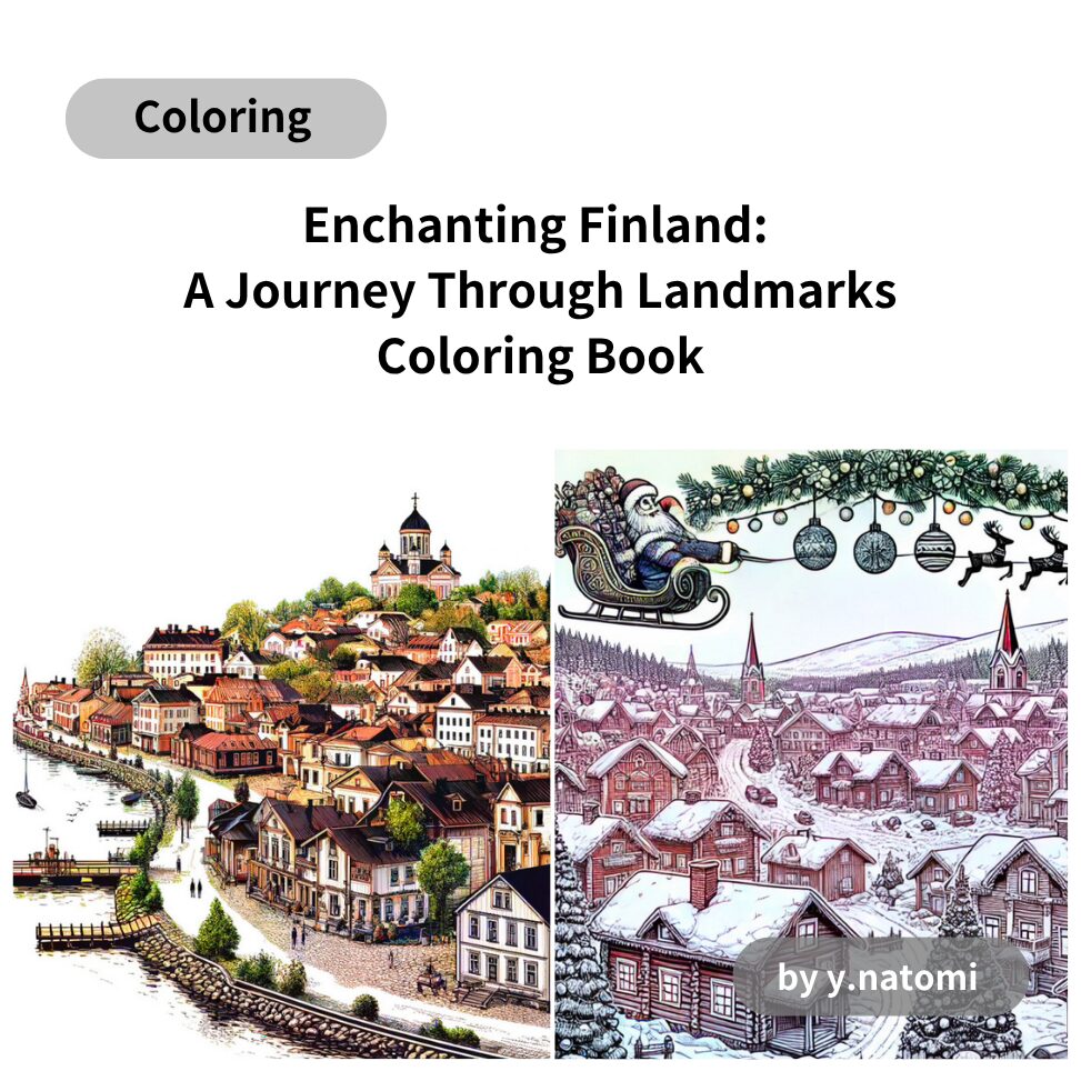 Enchanting Finland: A Journey Through Landmarks Coloring Book