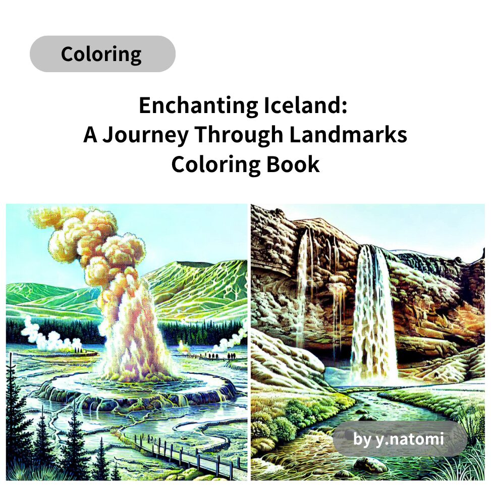 Enchanting Iceland: A Journey Through Landmarks Coloring Book