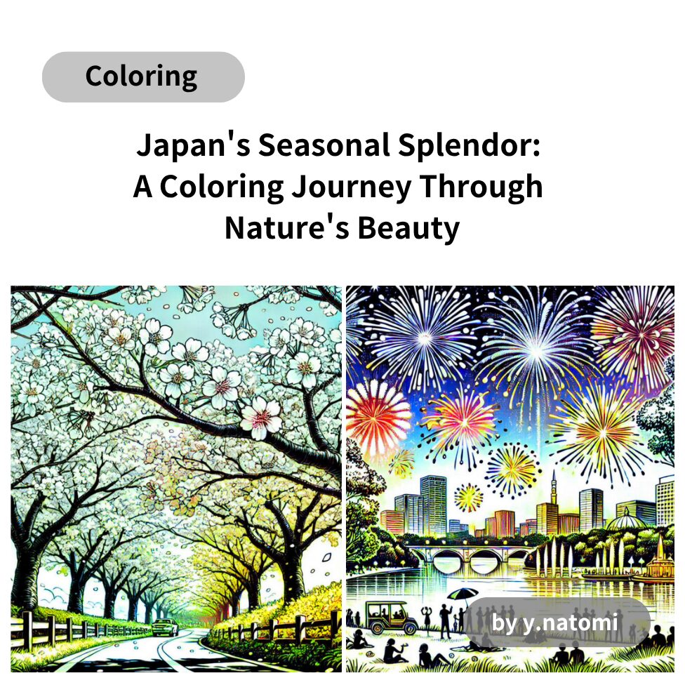 Japan's Seasonal Splendor: A Coloring Journey Through Nature's Beauty