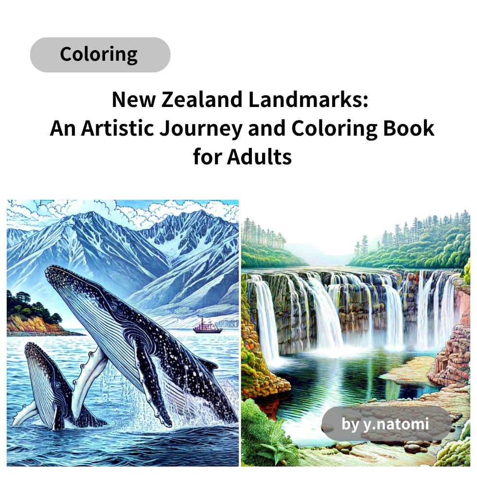 New Zealand Landmarks: An Artistic Journey and Coloring Book for Adults