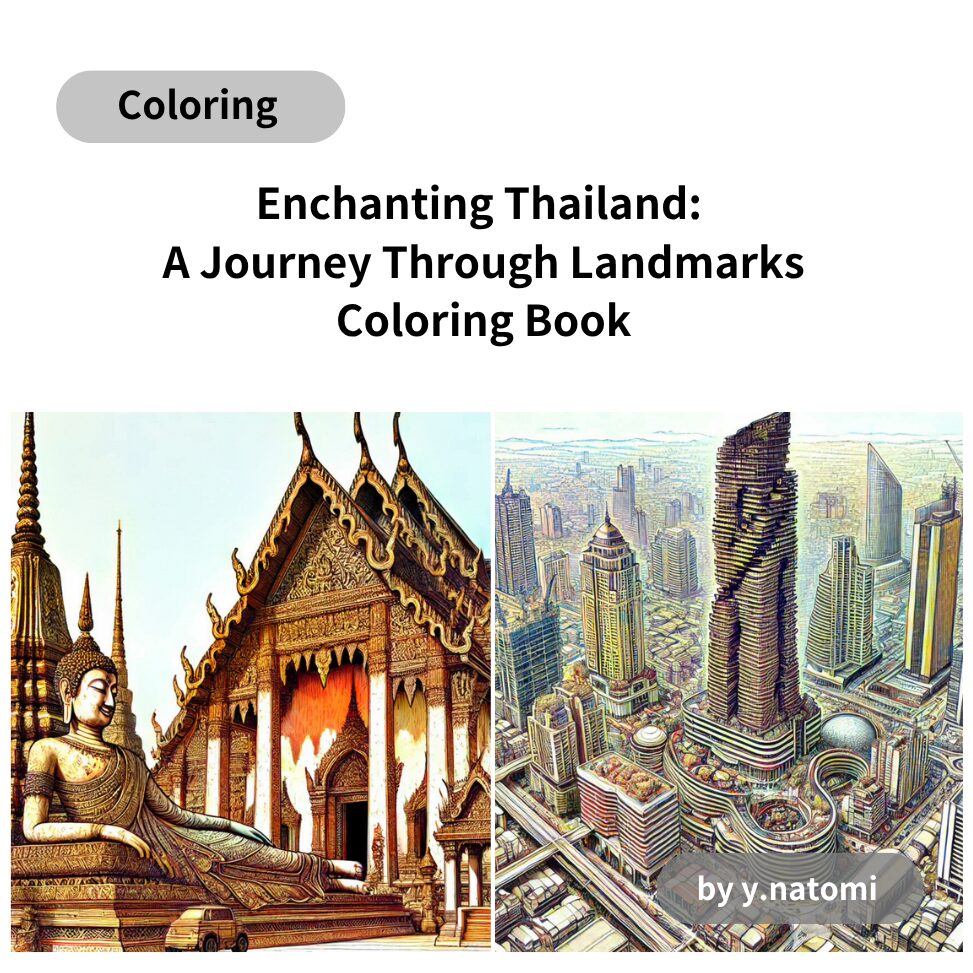 Enchanting Thailand: A Journey Through Landmarks Coloring Book