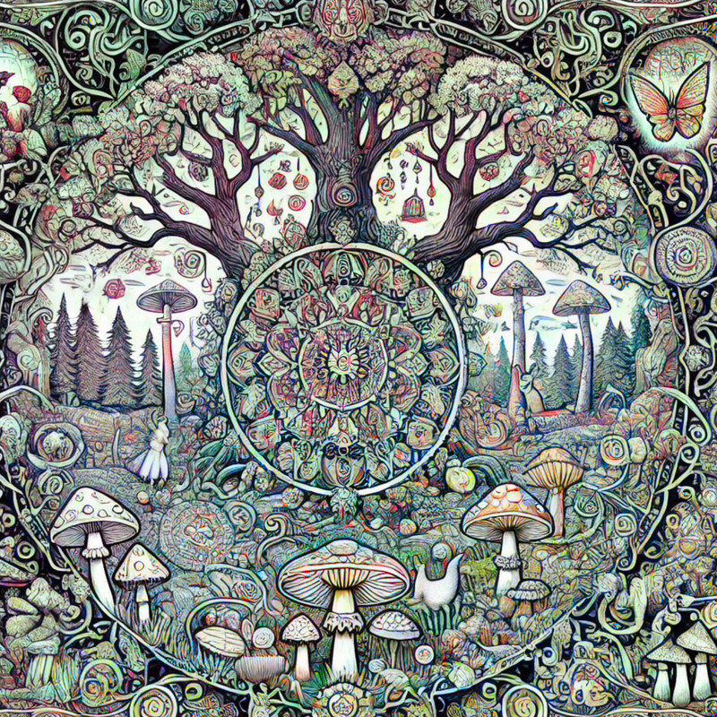 10. Fantasy Forest Mandala