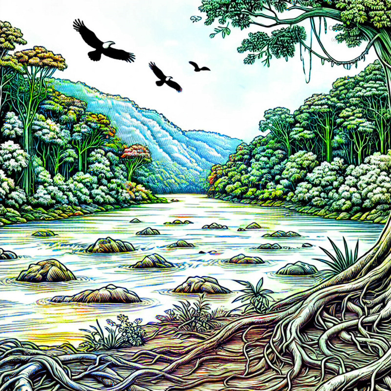 14. Sanaga River Flowing