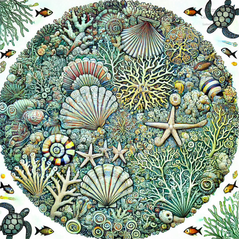 19. Coral Reef Mandala