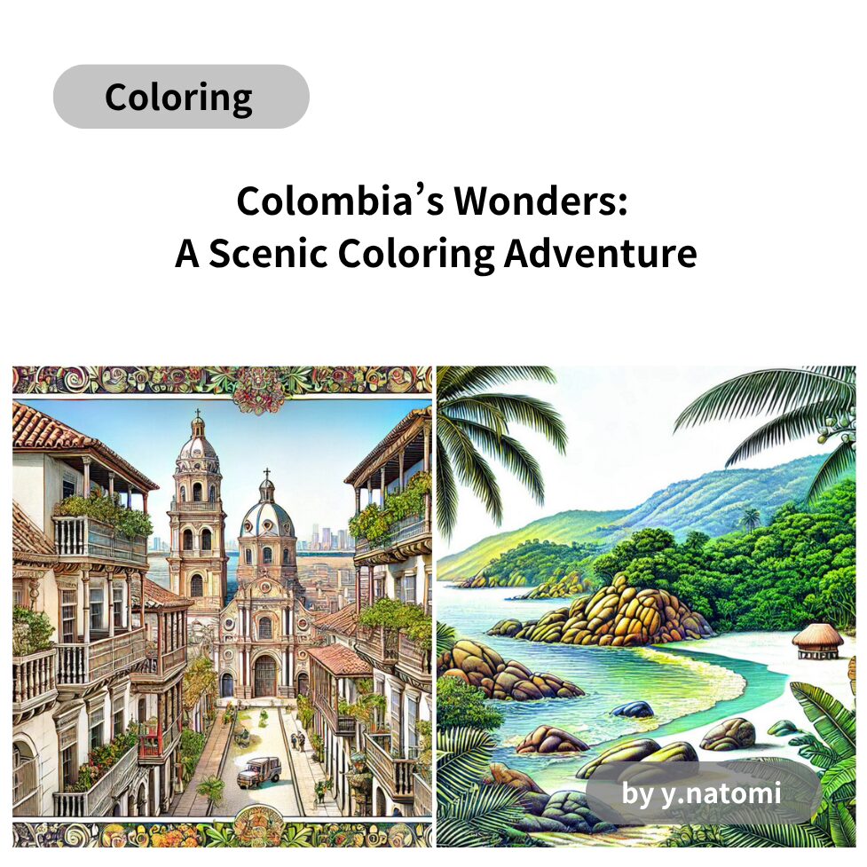 Colombia’s Wonders: A Scenic Coloring Adventure