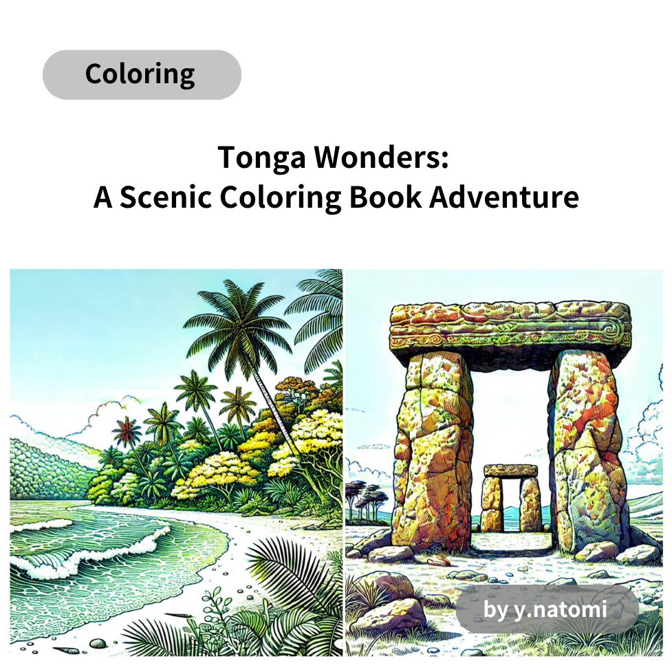 Tonga Wonders: A Scenic Coloring Book Adventure