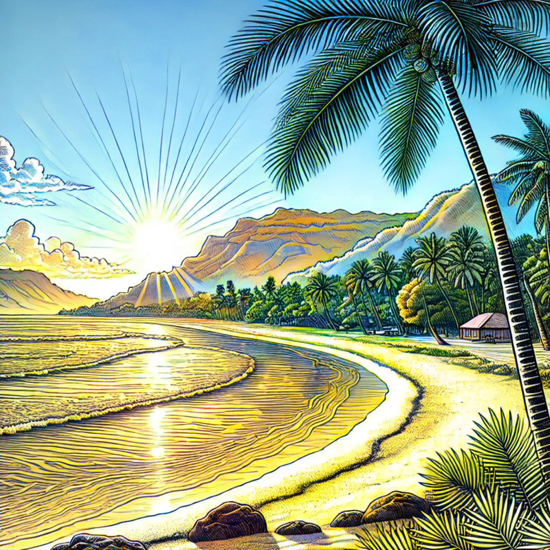 24. Sunset at Aganoa Beach