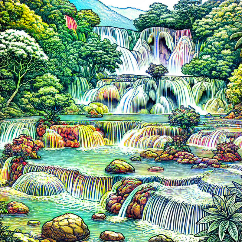 2. Kuang Si Falls (Luang Prabang)