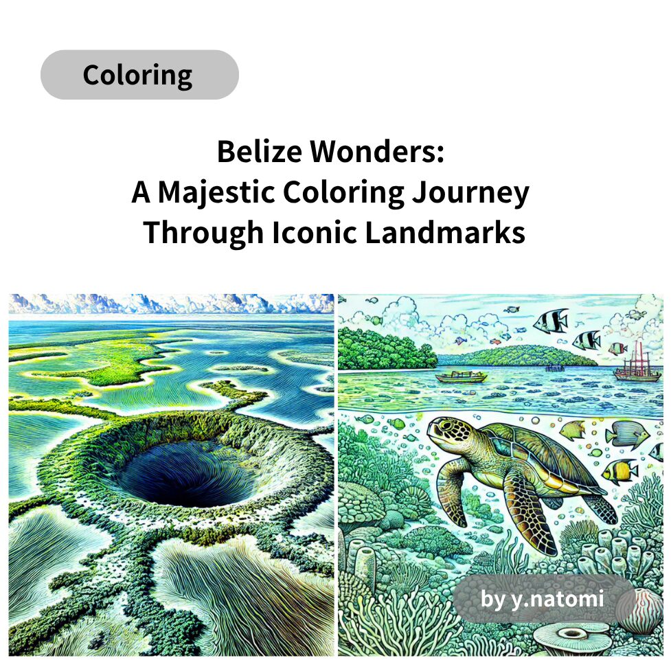 Belize Wonders: A Majestic Coloring Journey Through Iconic Landmarks