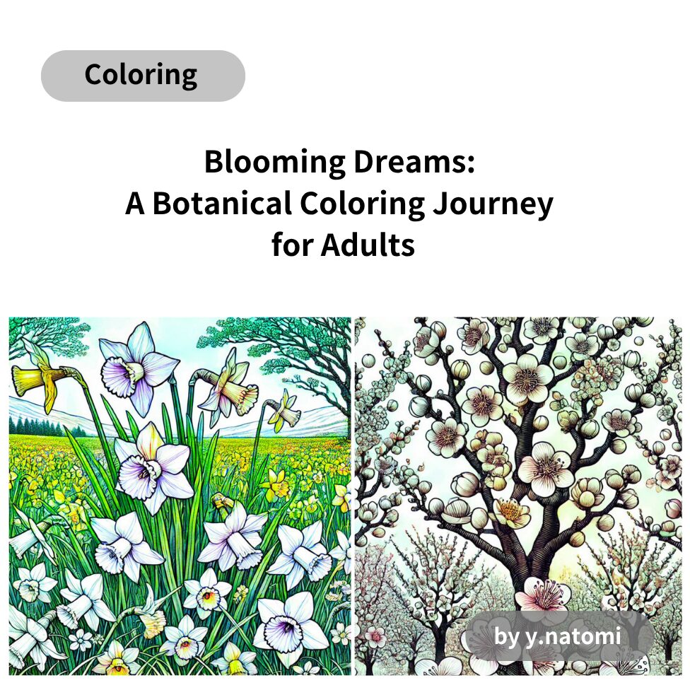 Blooming Dreams: A Botanical Coloring Journey for Adults