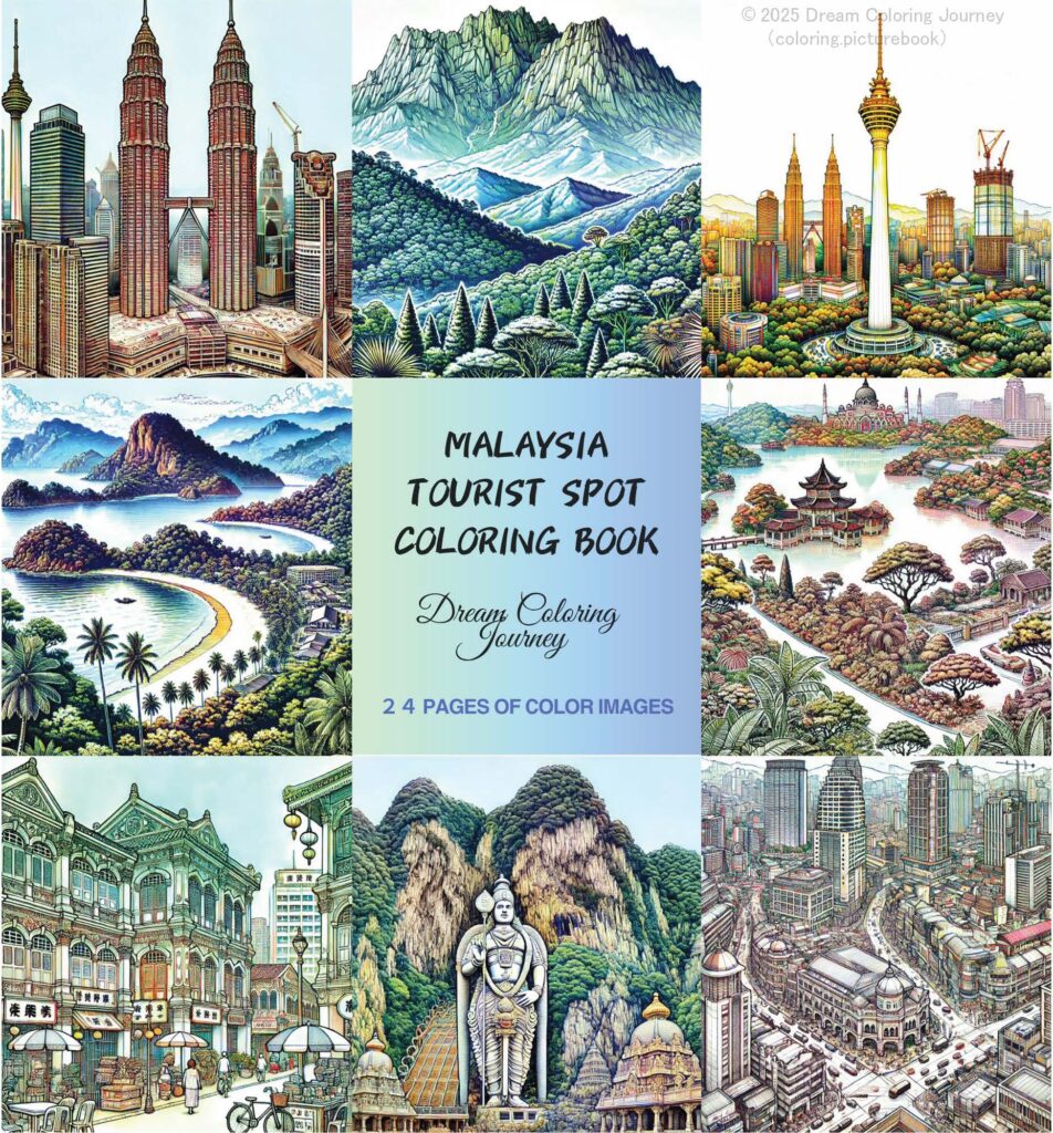 Malaysia Tourist Spot Coloring Book 