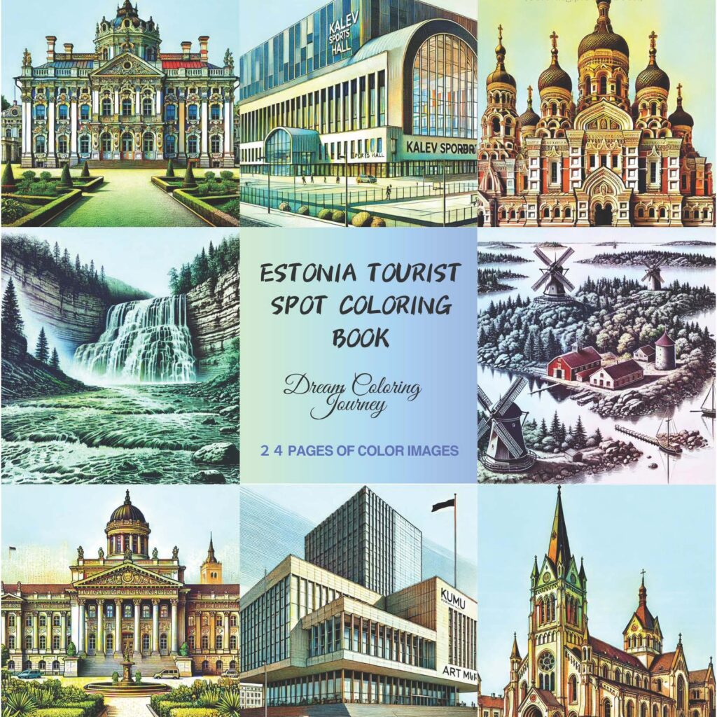 Estonia Tourist Spot Coloring Book 