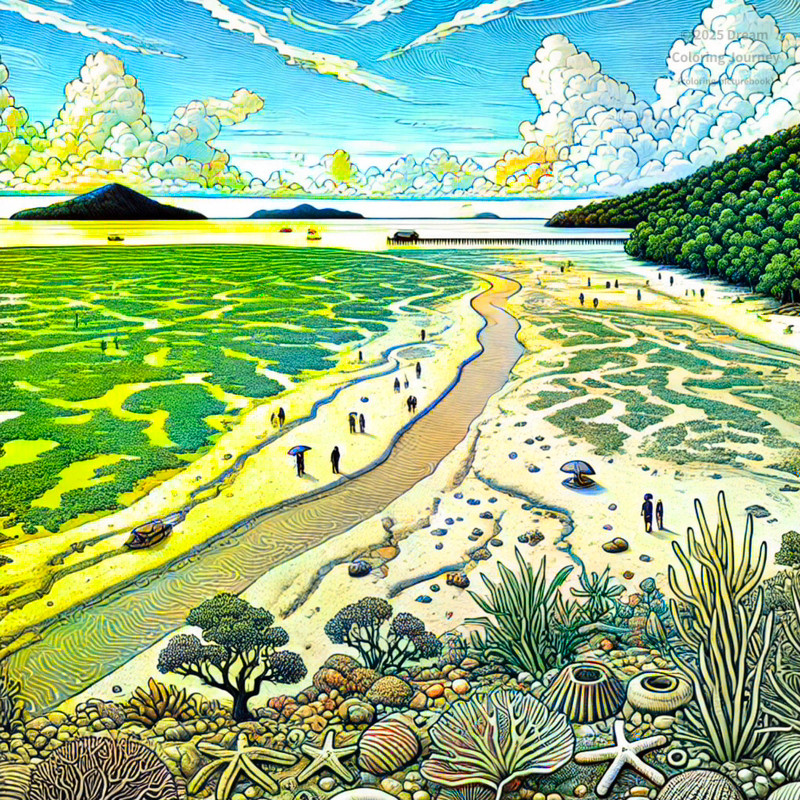 9. Long Beach at Low Tide (emergent sandbar)