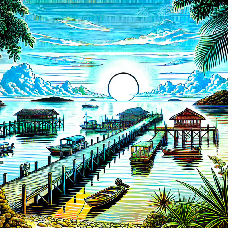 15. Sunset at T-Dock, Koror