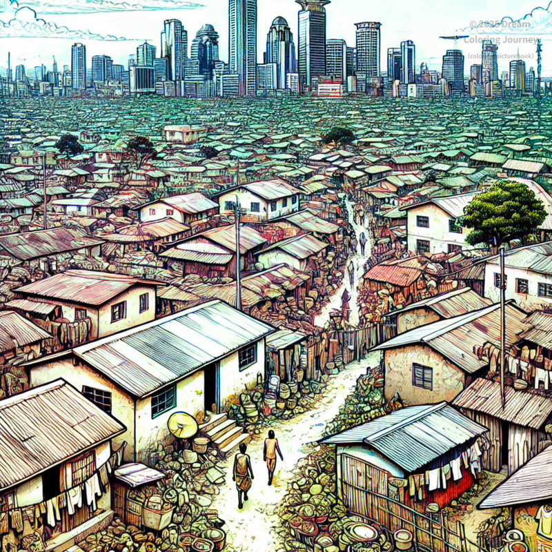 22. Kibera Slum and Urban Contrast