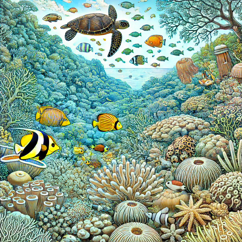 22. Coral Paradise with Tropical Fish