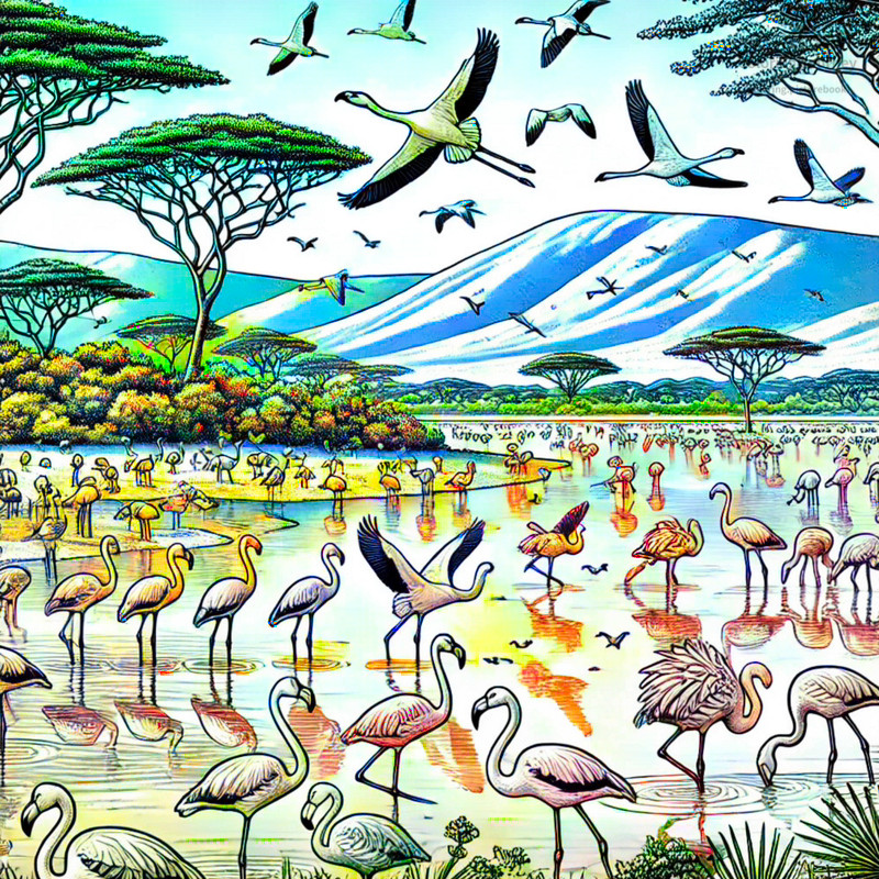 4. Flamingos at Lake Nakuru