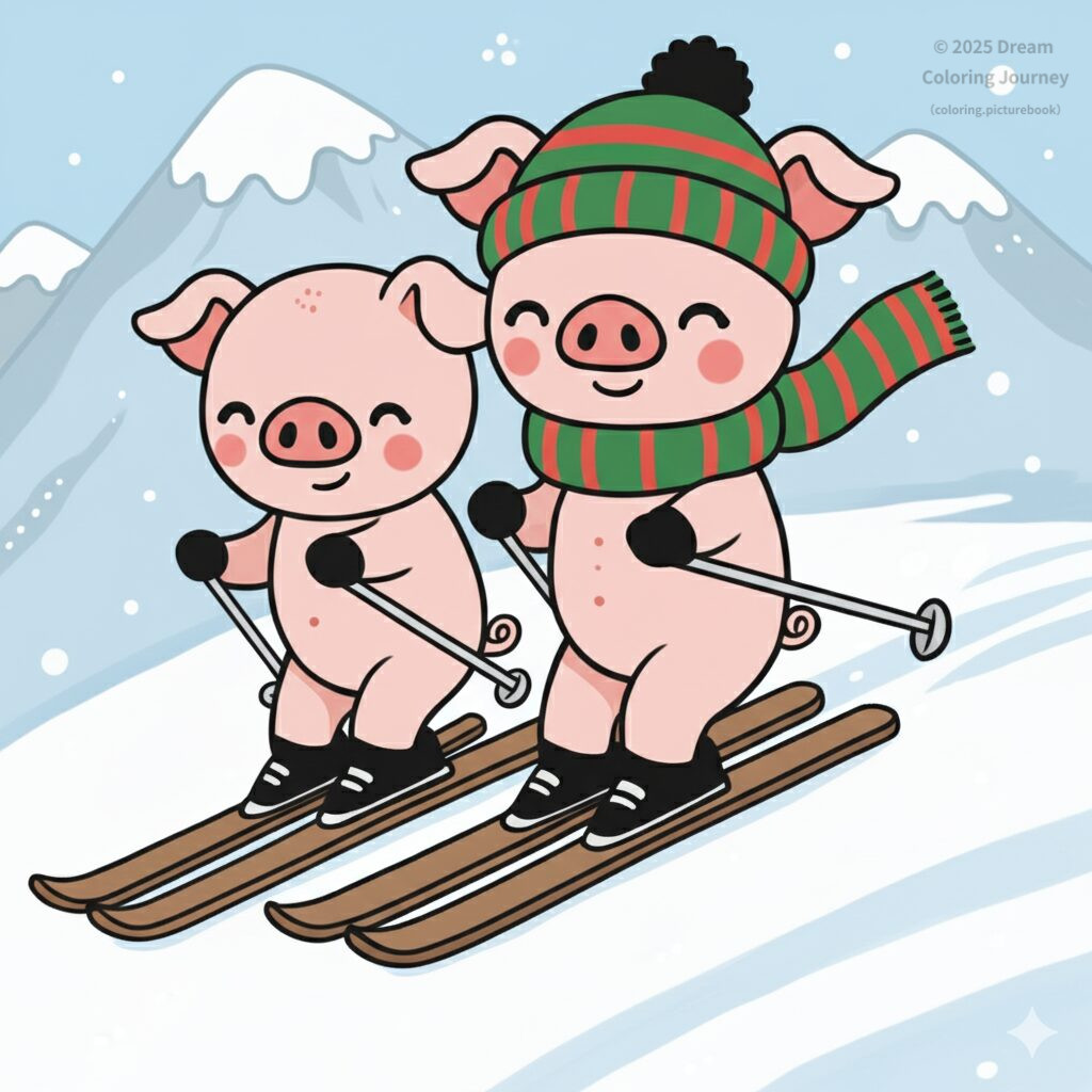 18. Skiing on a Snowy Mountain